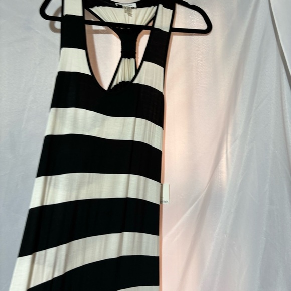 Calvin Klein Black & White Cover Up Maxi Dress Size L/XL - Picture 4 of 16